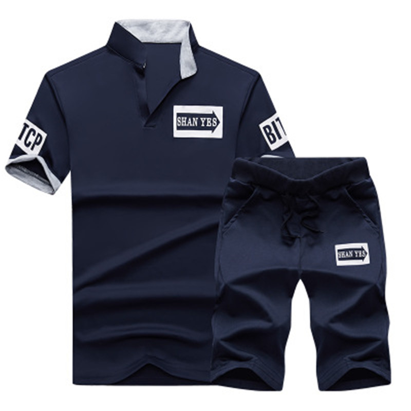 men tshirts clothes  Printed Suit Sports tshirt and trousers  men's clothes T-shirt  Men Clothes