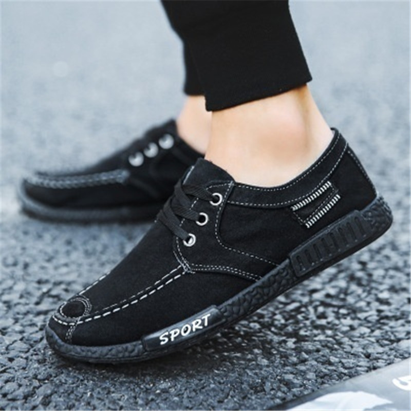 New Fashion Men's Jeans Canvas Shoes  Leisure Sports Shoes Low Upper Cloth Shoes