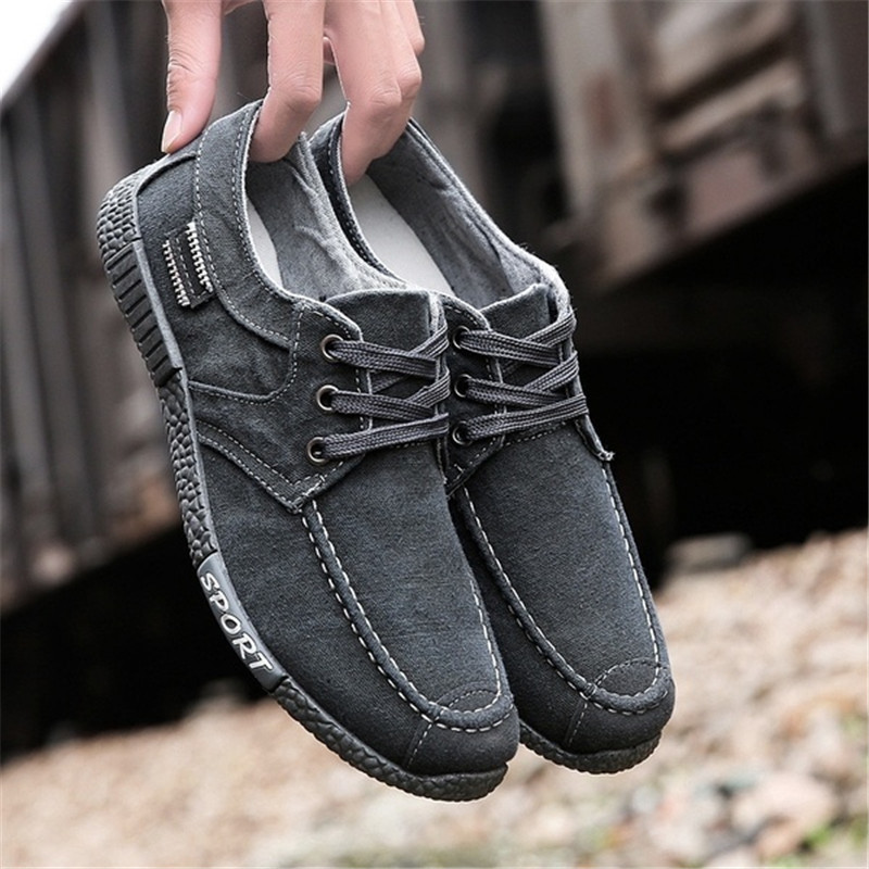 New Fashion Men's Jeans Canvas Shoes  Leisure Sports Shoes Low Upper Cloth Shoes