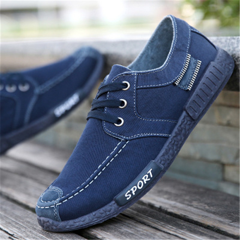New Fashion Men's Jeans Canvas Shoes  Leisure Sports Shoes Low Upper Cloth Shoes