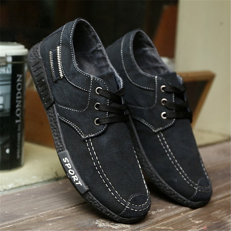 New Fashion Men's Jeans Canvas Shoes  Leisure Sports Shoes Low Upper Cloth Shoes