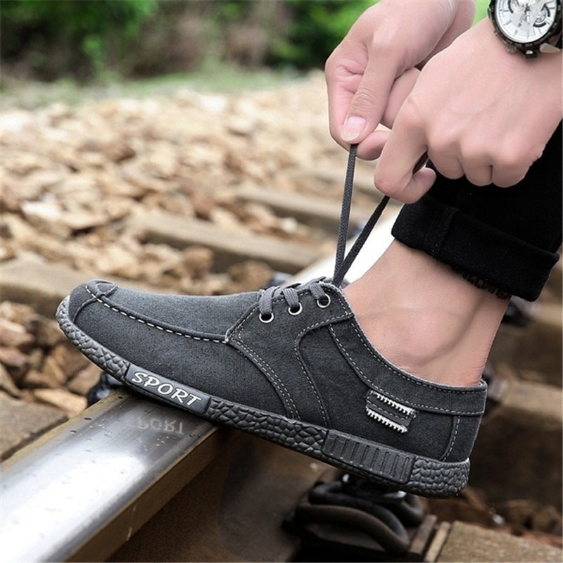 New Fashion Men's Jeans Canvas Shoes  Leisure Sports Shoes Low Upper Cloth Shoes