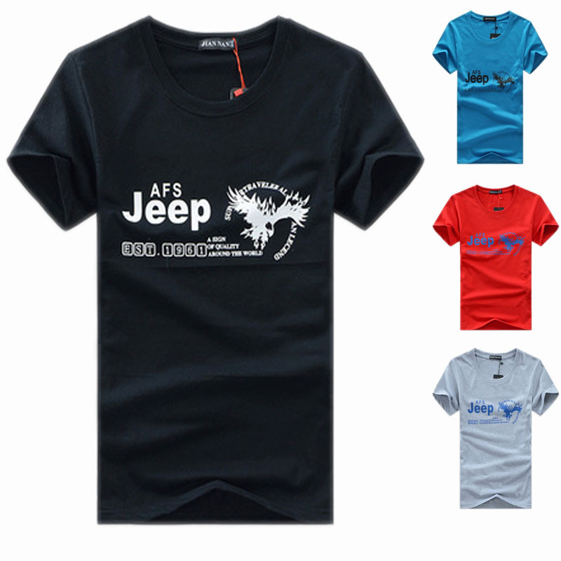 New Men's Short Sleeve T-shirt Round Neck Cotton Men's Short Sleeves shirts