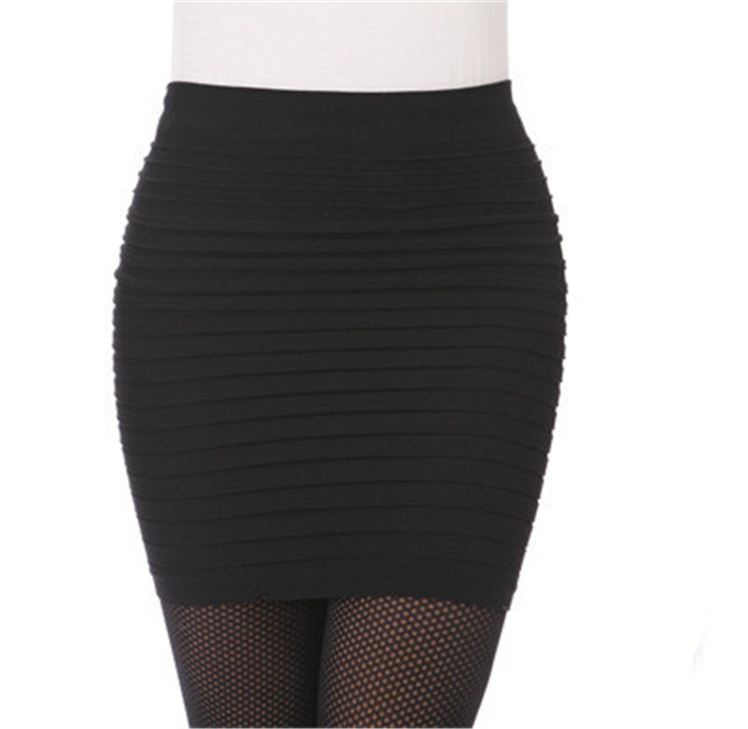 New Women High Waist Tight Office Skirt Slim Casual Hip Skirt Good Elastic Lady  Skirts