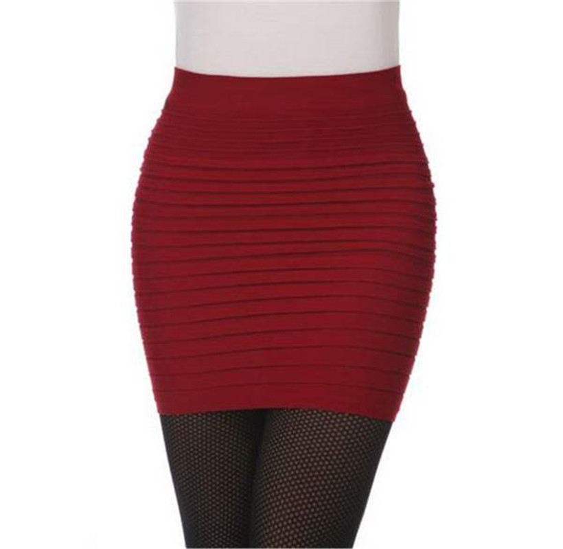 New Women High Waist Tight Office Skirt Slim Casual Hip Skirt Good Elastic Lady  Skirts
