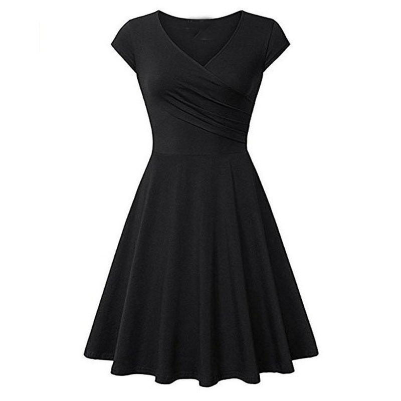 New women's fashion solid color slim dress