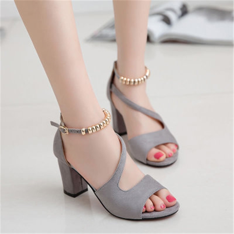 Women sandals ladies high heels with fashion wild OL rhinestone sandals shoes
