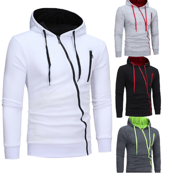 Mens'  Hoodie Hooded Sweatshirt Tops Jacket Coat Pocket cotton casual zipper Sweatshirts