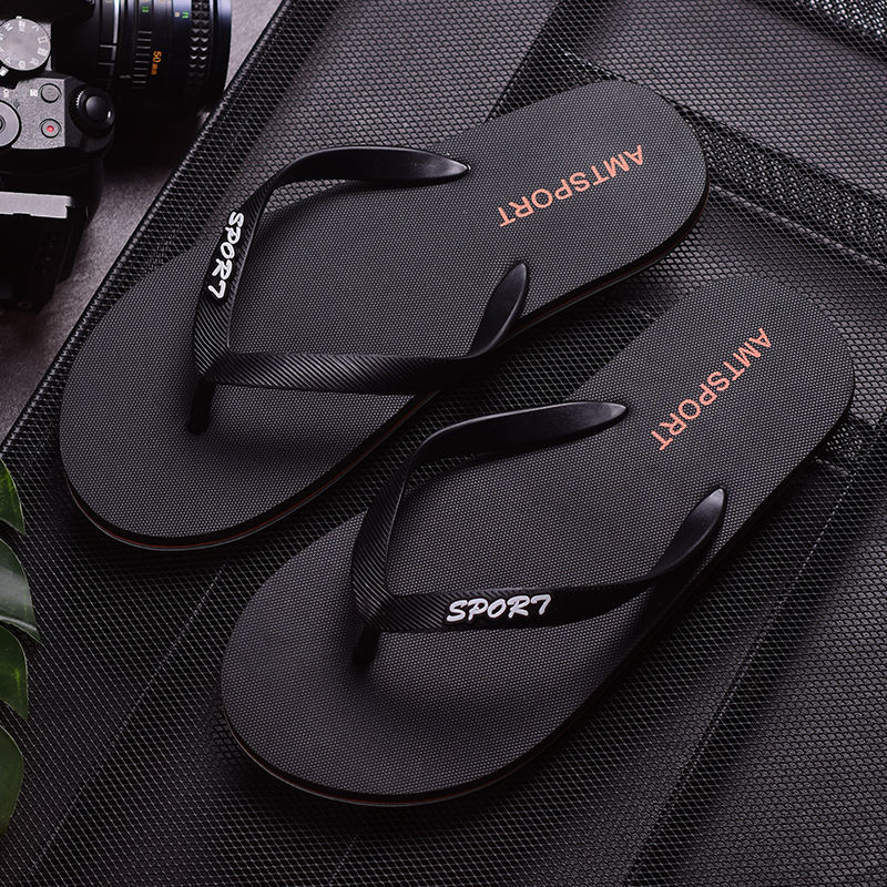 men's summer antiskid cool slippers men's clip foot trend rubber wear-resistant beach shoes Slippers