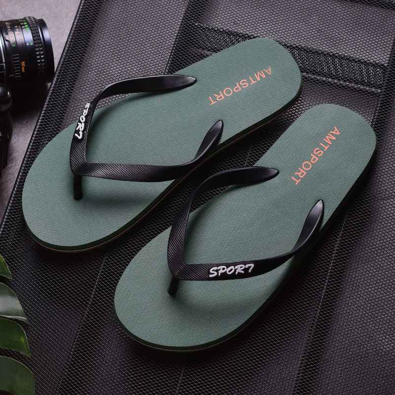 men's summer antiskid cool slippers men's clip foot trend rubber wear-resistant beach shoes Slippers