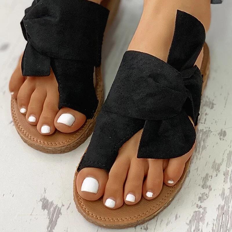 Flat bottom non-slip bowknot women's shoes summer new all-match sea beach slippers