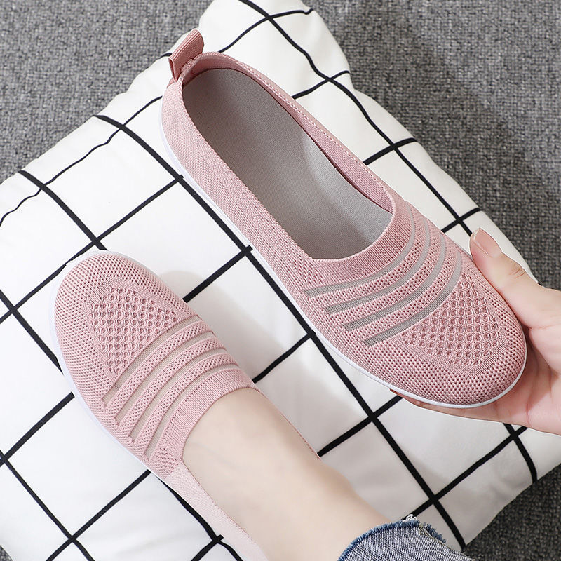 Summer new style women's casual running sports net shoes flat shoes