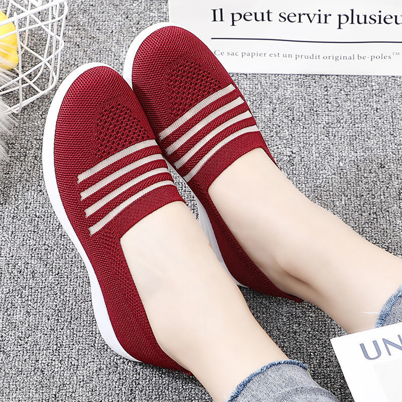 Summer new style women's casual running sports net shoes flat shoes