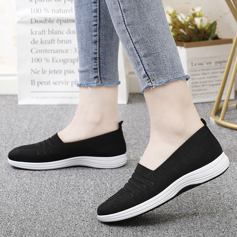 Summer new style women's casual running sports net shoes flat shoes