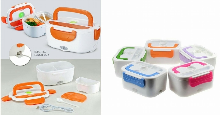Portable Travel USB Charging Electric Lunch Box &amp; Food Warmer multi color