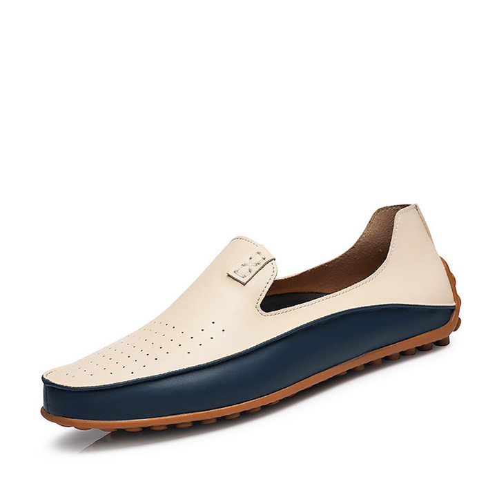 Spring 2019 New Men's Leather Shoes Fashion Bean Shoes Driving Shoes Large Size Shoes