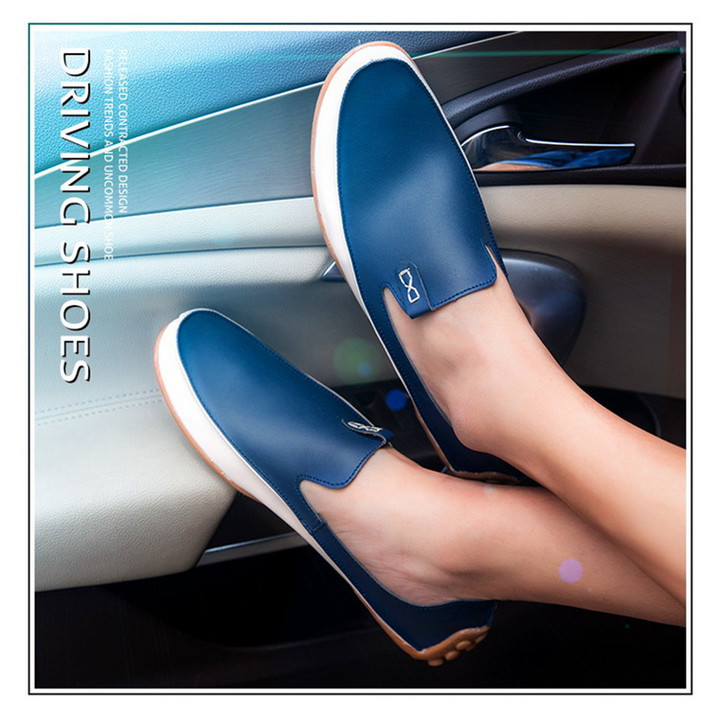 Spring 2019 New Men's Leather Shoes Fashion Bean Shoes Driving Shoes Large Size Shoes
