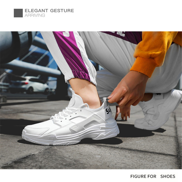 New Small White Shoes, Men's Sports Shoes, Large-Size Running Shoes, 2019