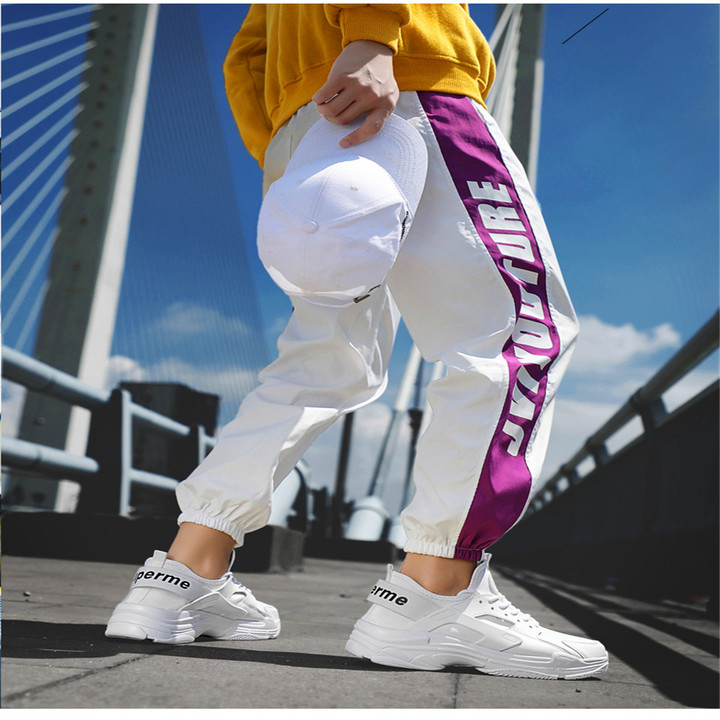 New Small White Shoes, Men's Sports Shoes, Large-Size Running Shoes, 2019