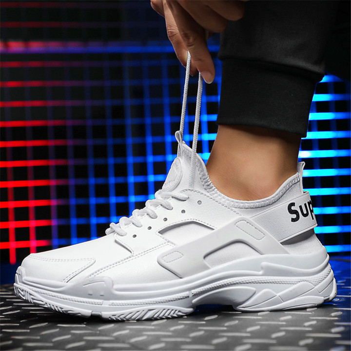 New Small White Shoes, Men's Sports Shoes, Large-Size Running Shoes, 2019