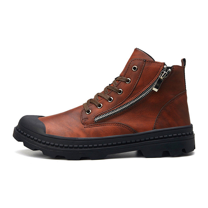 New Outdoor Shoes, British High-Up Leisure Anti-skid Shoes, Wear-Resistant Leather Shoes