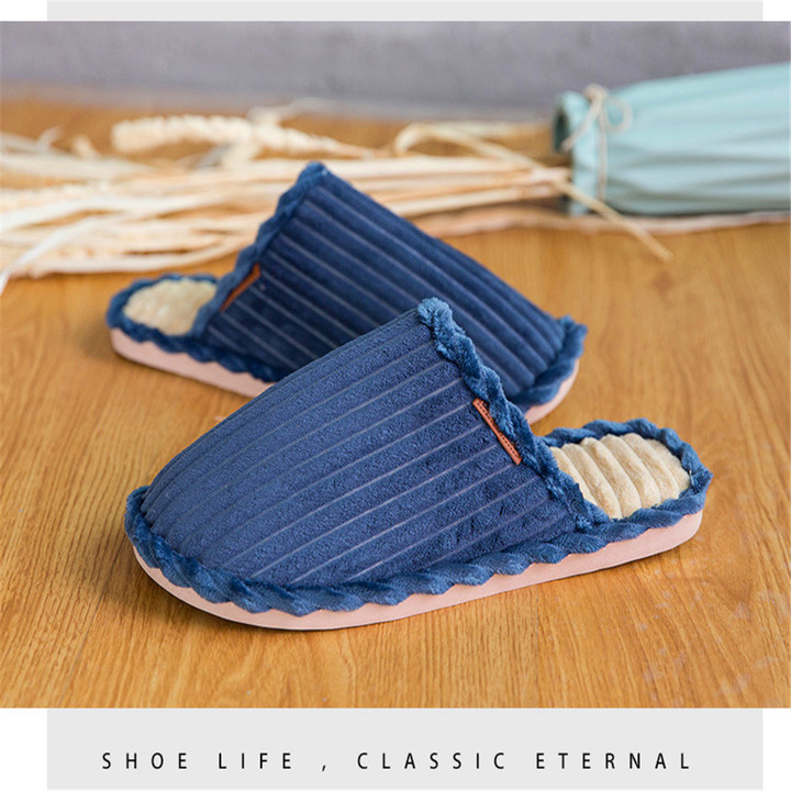 New autumn and winter couple cotton slippers, home non-slip cute warm men and women slippers