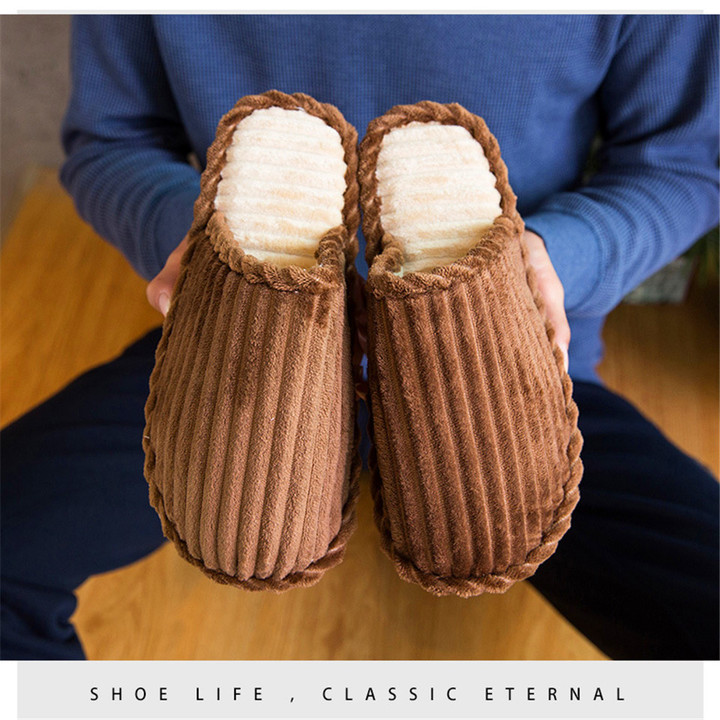 New autumn and winter couple cotton slippers, home non-slip cute warm men and women slippers