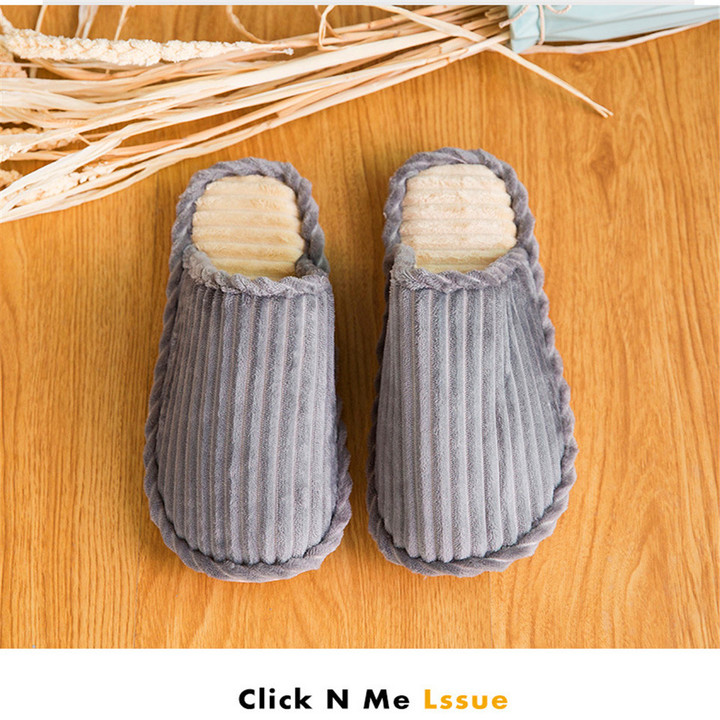 New autumn and winter couple cotton slippers, home non-slip cute warm men and women slippers