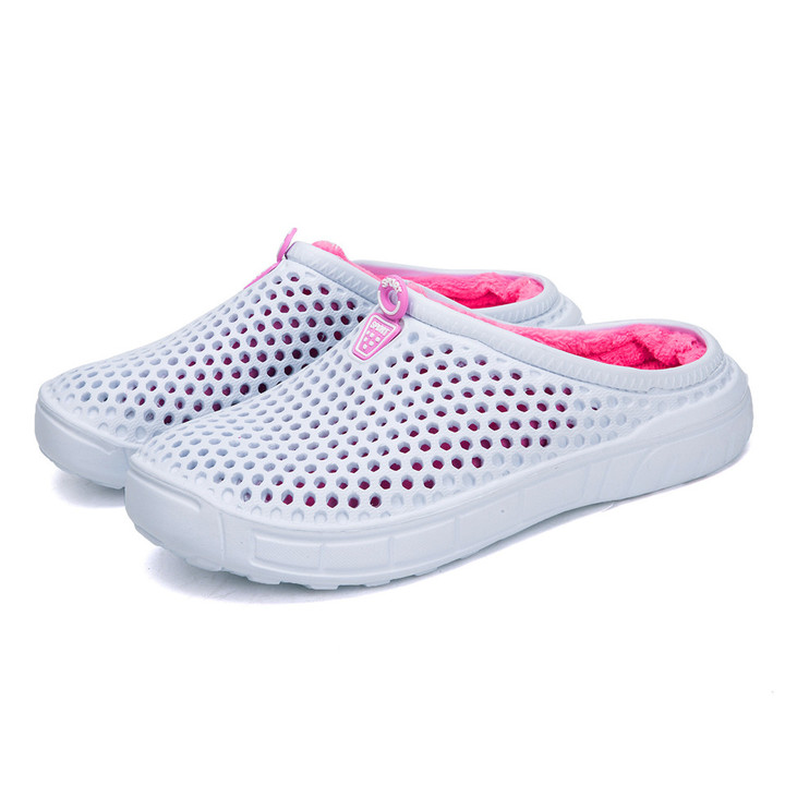 Cave-hole Shoes Furry and Thicken Couple Furry Shoes Removable Slippers at Home and Outdoor