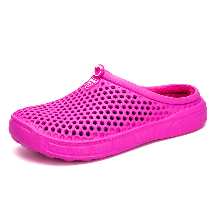 Cave-hole Shoes Furry and Thicken Couple Furry Shoes Removable Slippers at Home and Outdoor