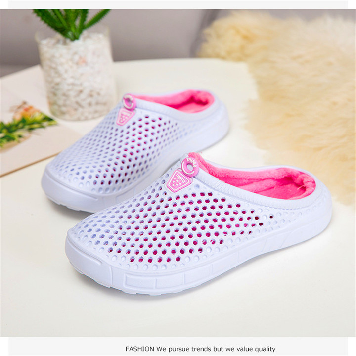 Cave-hole Shoes Furry and Thicken Couple Furry Shoes Removable Slippers at Home and Outdoor
