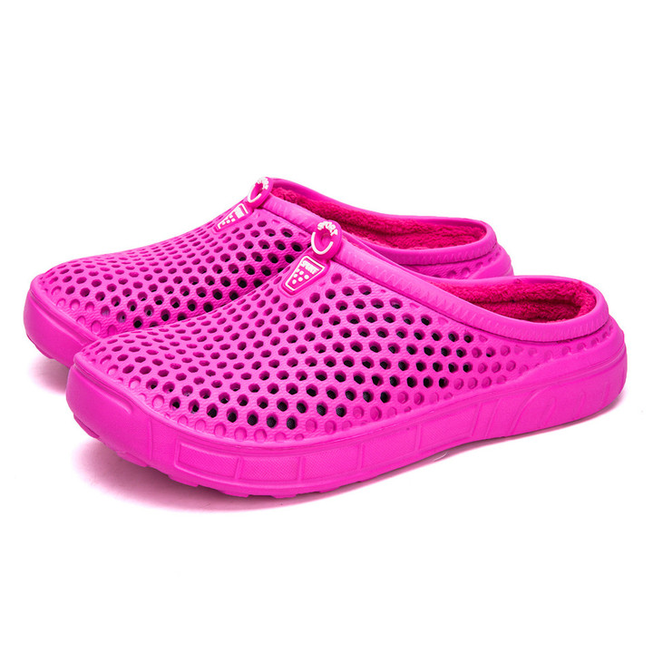 Cave-hole Shoes Furry and Thicken Couple Furry Shoes Removable Slippers at Home and Outdoor