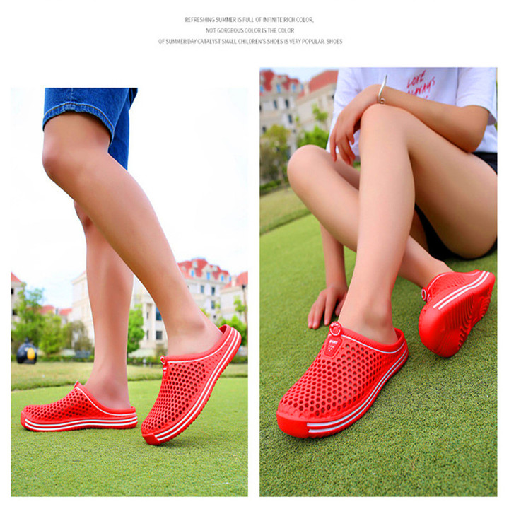 TPU Massage Sandals, Anti-skid Beach Shoes, Couple Holes, Breathable Sandals and Slippers
