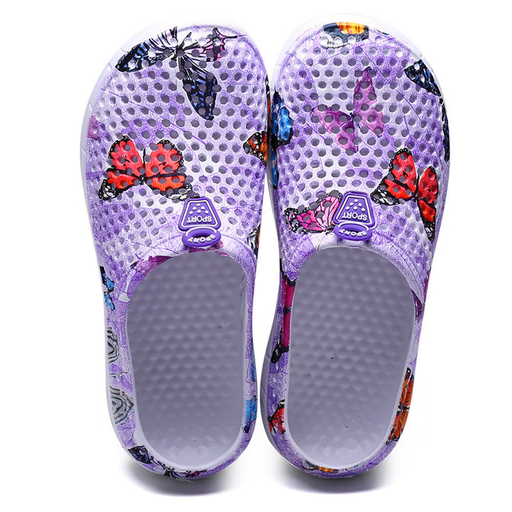 New women's hole shoes butterfly breathable beach shoes fashion breathable lightweight slippers