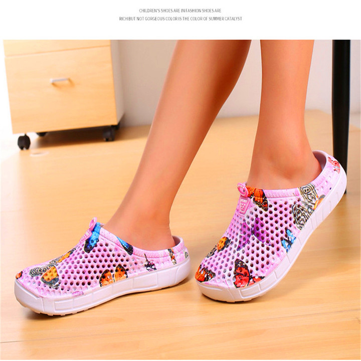New women's hole shoes butterfly breathable beach shoes fashion breathable lightweight slippers