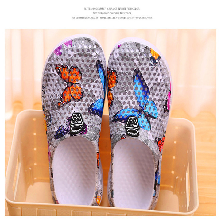 New women's hole shoes butterfly breathable beach shoes fashion breathable lightweight slippers