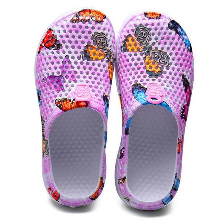 New women's hole shoes butterfly breathable beach shoes fashion breathable lightweight slippers