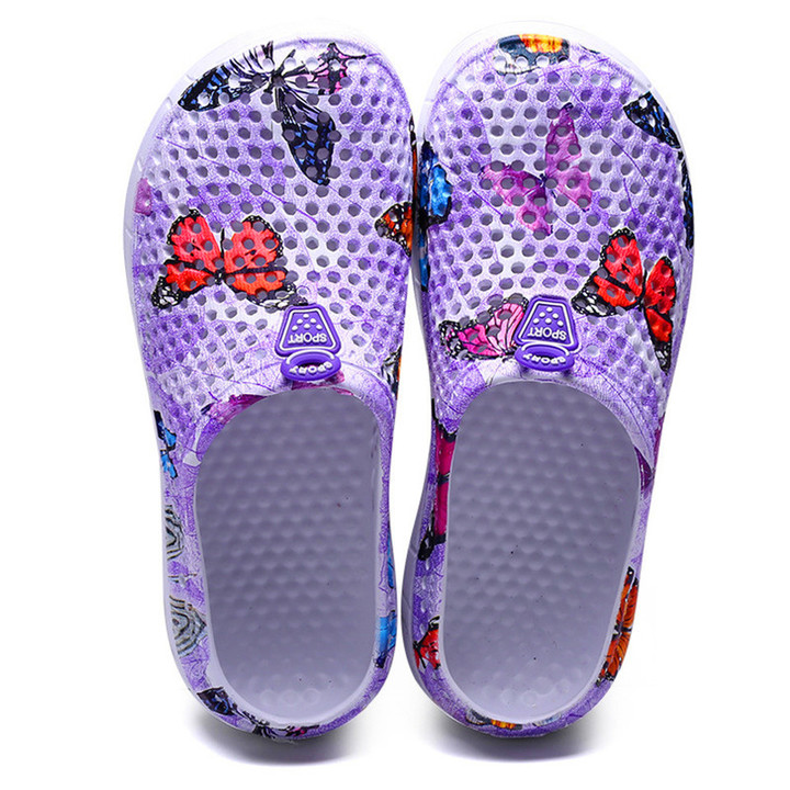 New women's hole shoes butterfly breathable beach shoes fashion breathable lightweight slippers