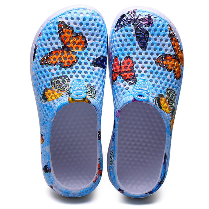 New women's hole shoes butterfly breathable beach shoes fashion breathable lightweight slippers