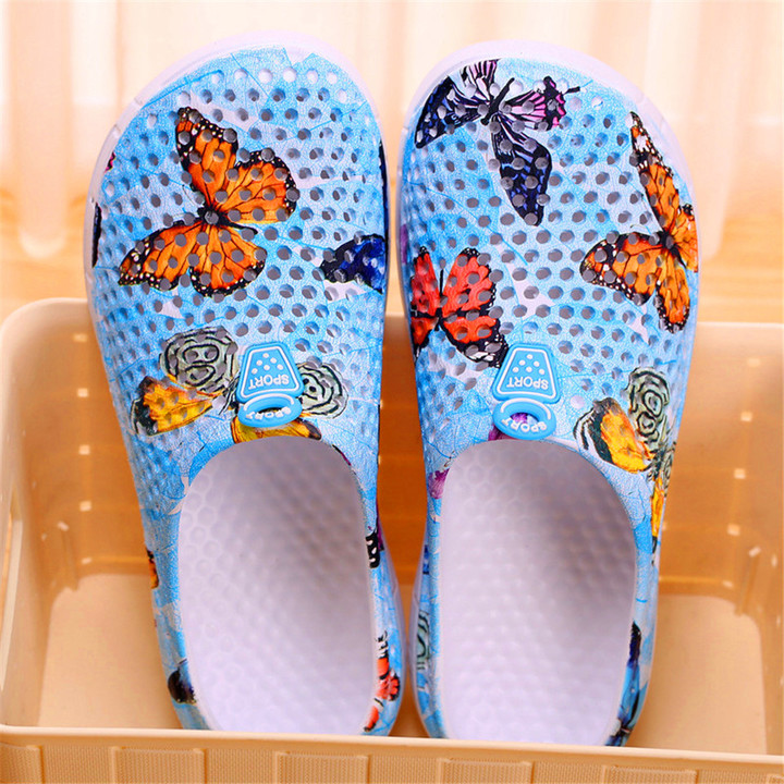 New women's hole shoes butterfly breathable beach shoes fashion breathable lightweight slippers