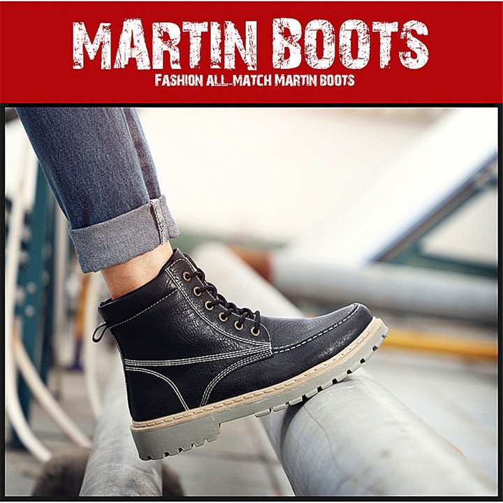 Spring 2019 New Men's Boots Outdoor Warm Retro Martin Boots Men's Wear Shoes Have a gift