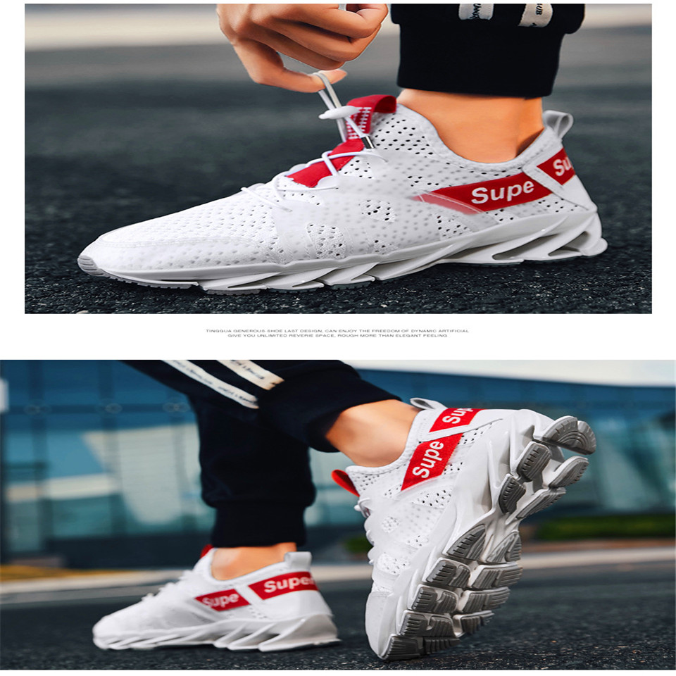 New Style Small White Shoes Breathable Large Size Men's Knife-edge Sports Leisure Shoes Have a gift