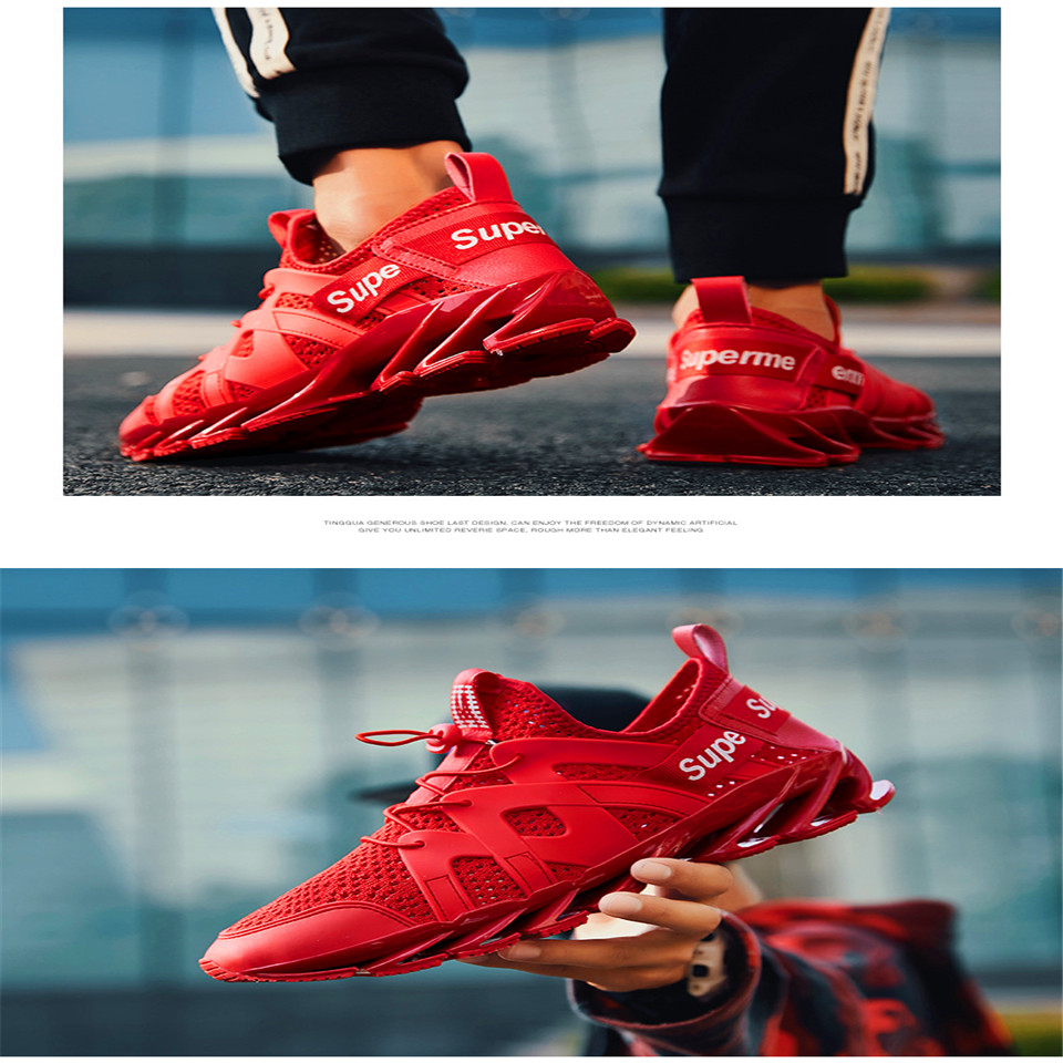 New Style Small White Shoes Breathable Large Size Men's Knife-edge Sports Leisure Shoes Have a gift