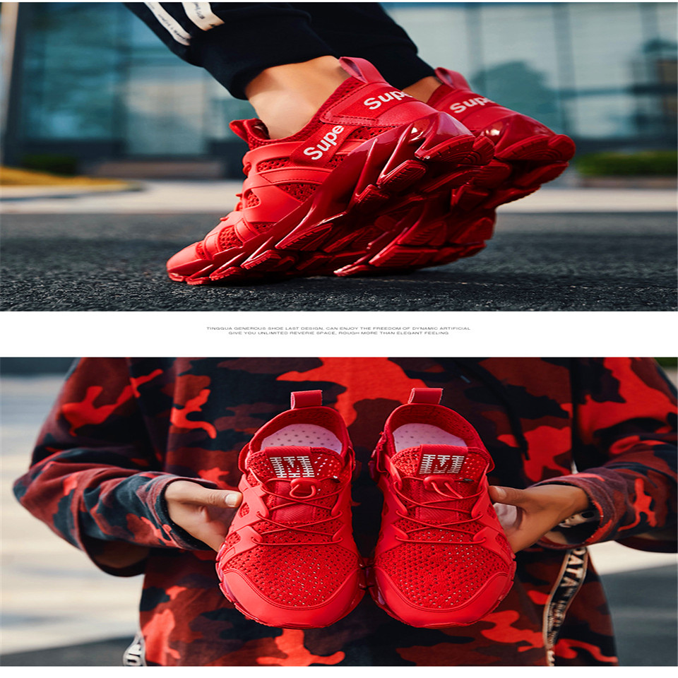New Style Small White Shoes Breathable Large Size Men's Knife-edge Sports Leisure Shoes Have a gift