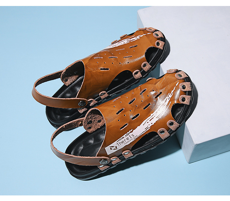 Summer new sandals breathable trend men's casual shoes breathable beach sandals