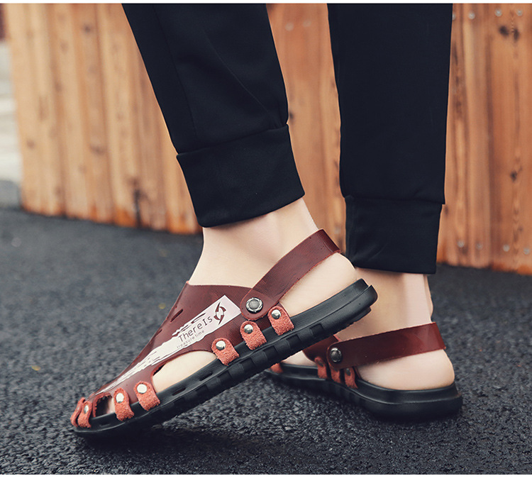 Summer new sandals breathable trend men's casual shoes breathable beach sandals