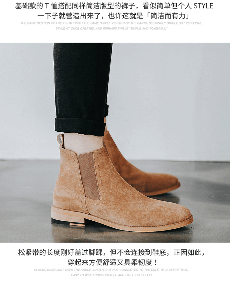 Martin boots men's leather boots high top leather shoes British short boots frosted men's Boots