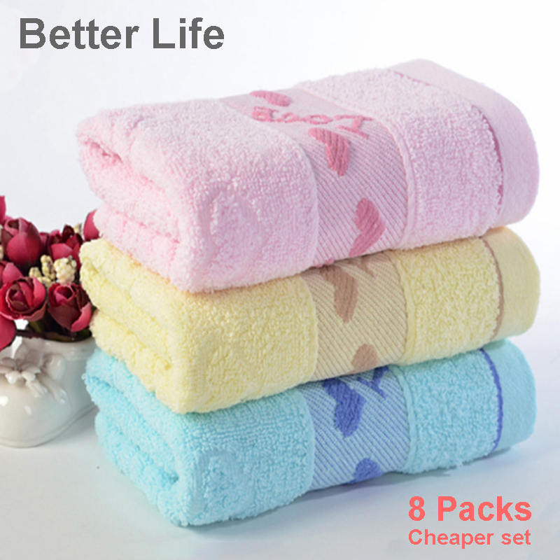 8pcs/set 100% cotton soft face towel,bath towel for sweating,Bathing Towel,Baby Towel