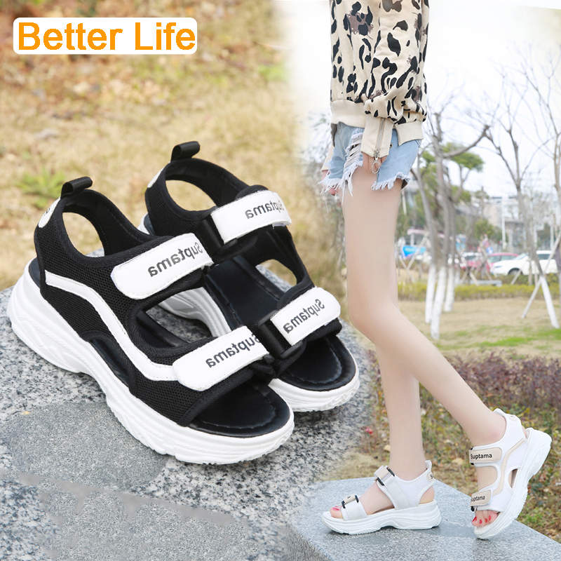 [Hot Ins]Sports Sandals Thick Heel Women's Open Shoes Korean Sandals Causal Girls School Shoes