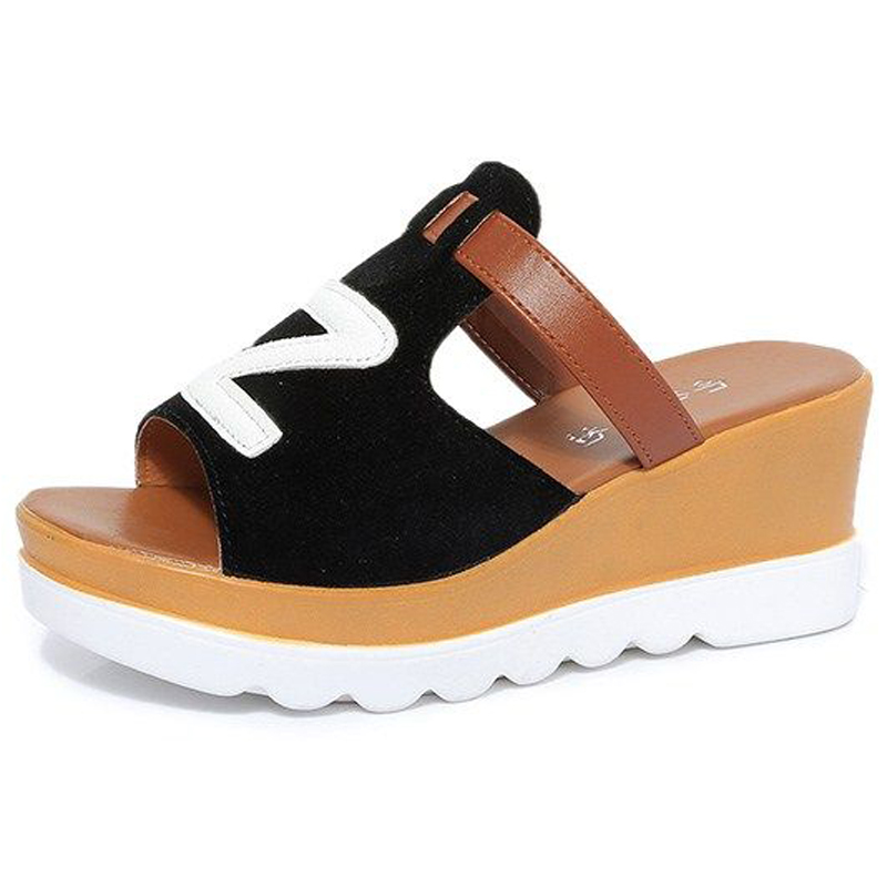 [Promotion]Wedges Slides Casual Sandals High Heel Fashion Shoes House Slippers Platforms Heels Shoes